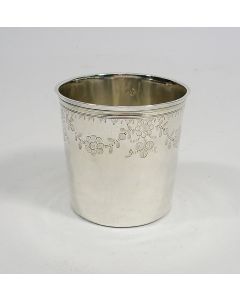Zilveren drinkbeker / kinderbeker, 19e eeuw 