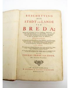 Geïllustreerd boekwerk, 'Beschryving der Stadt en Lande van Breda', door Thomas Ernst van Goor, 1744