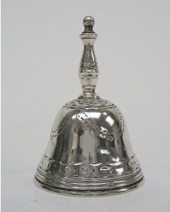 Miniatuur zilveren tafelbel, 18e eeuw