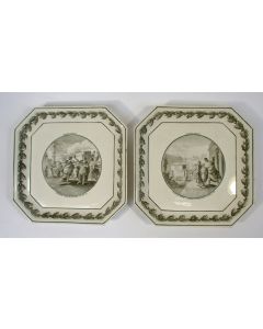 Faience schotels met historische voorstellingen, Creil, ca. 1820