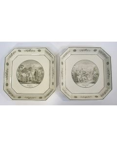 Faience schotels met historische voorstellingen, Creil, ca. 1820