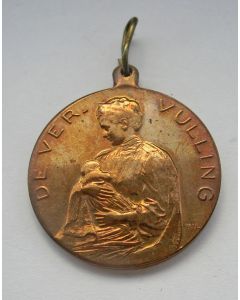 Draagpenning voor de geboorte van Juliana, 'De vervulling' door Pier Pander, Utrecht 1909