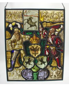 Glas in loodraam, gedateerd 1590