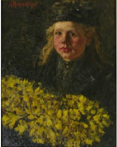 André Broedelet, Meisje met bloemen. 