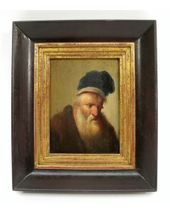 T.g.a. Christian Dietricy, 'Portretje van een schriftgeleerde', paneel, 18e eeuw