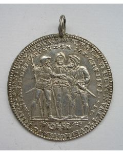 Zwitserland, zilveren Bundestaler met de afbeelding van het Eedgenootschap, ca. 1550
