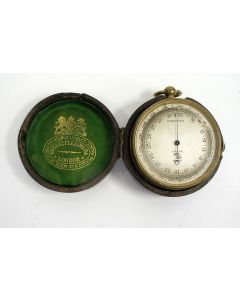 Aneroïde zakbarometer in foedraal, Negretti & Zambra Londen, 19e eeuw
