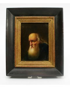 T.g.a. Christian Dietricy, 'Portretje van een schriftgeleerde', paneel, 18e eeuw