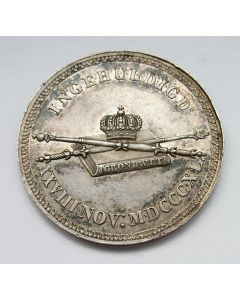 Strooipenning Inhuldiging Koning Willem II, 1840 (zilver)