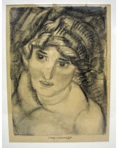 Jan Sluijters, 'Vrouwenkop', lithografie (1913)