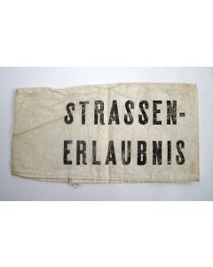 Mouwband, 'Strassenerlaubnis', W.O. II