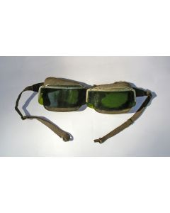 Vintage vliegeniersbril met zonneclips