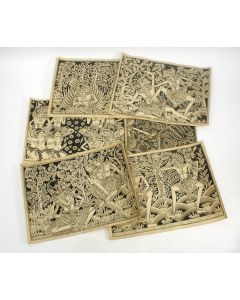 I Gedjer (Bedulu, Bali, ca. 1930), Scènes uit de Ramayana, serie van zes inkttekeningen