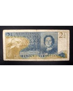 Nederlands Nieuw-Guinea, bankbiljet van  2 1/2  gulden, 1954