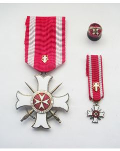 Malta. Ridderkruis van de Orde van Verdienste 'Pro Merito Melitensi', Militaire Divisie met de Zwaarden.