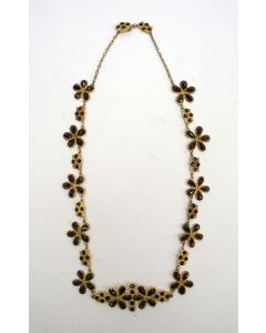 Gouden collier met granaatjes, 19e eeuw