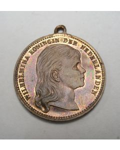 Penning, Koningin Wilhelmina, ca. 1895