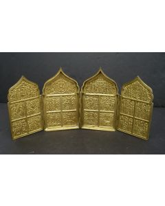 Bronzen iconenvierluik, Rusland 19e eeuw 