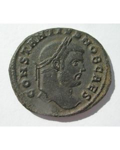 Romeinse munt, Keizer Constantius I, follis, ca. 300 n. Chr.
