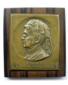Bronzen plaquette, Koningin Emma, 1934 