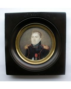 Portretminiatuur van een kolonel uit het leger van Napoleon, 1804 (Herkomst: collectie Bernard Franck)