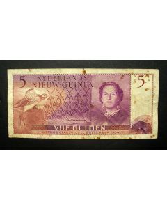 Nederlands Nieuw-Guinea, bankbiljet van 5 gulden, 1954