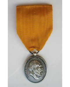 Medaille voor IJver en Trouw in zilver, 1877