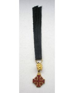 [Vaticaan] Ridder in de Orde van het Heilig Graf van Jerusalem, miniatuur draagmedaille. 