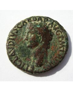 Keizer Claudius, bronzen as (41- 54 n. chr.)