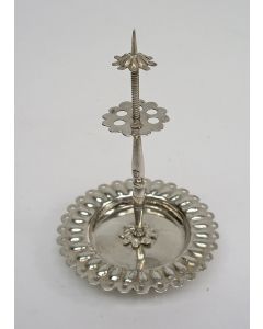 Zilveren miniatuur pijpenstandaard 19e eeuw