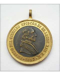 Draagmedaille, bisschoppelijk jubileum van Paus Leo XIII, 1893