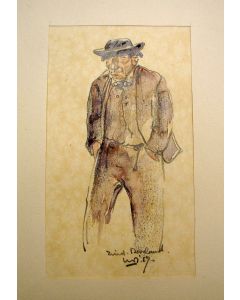 Willem van den Berg, 'Zuid-Beveland', aquarel, 1957