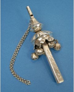 Zilveren rammelaar/rinkelbel, Den Bosch, 19e eeuw
