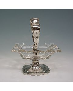 Kristallen bonbonschaal met zilveren monturen, 1856