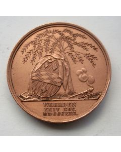 Penning ter gelegenheid van de 25-jarige herdenking van de ramp van Woerden, 1813-1838