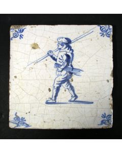 Ambachtstegel, schoorsteenveger, ca. 1700 