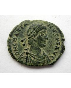 Keizer Gratianus, 367-383 A.D., bronzen munt