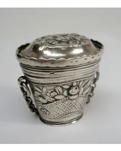 Zilveren lodereindoosje, C. van Gelderen, Schoonhoven 1838