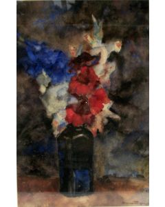 Herman Bogman Jr., bloemstilleven, aquarel