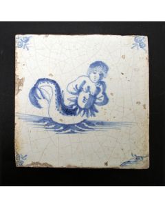 Tegel, zeemeermin. ca. 1700