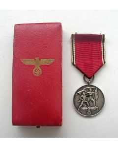 Duitsland, 'Medaille zur Erinnerung an den 1. Oktober 1938' (Anschlussmedaille), exemplaar in zilver
