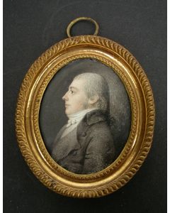 Portretminiatuur van een voorname heer, eind 18e eeuw