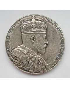 Zilveren kroningsmedaille van Koning Edward VII van Engeland, 1902