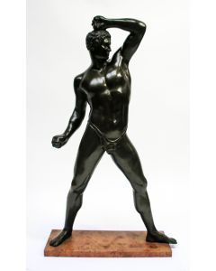 Antonio Canova, de atleet Kreugas, bronzen beeld, 19e eeuw