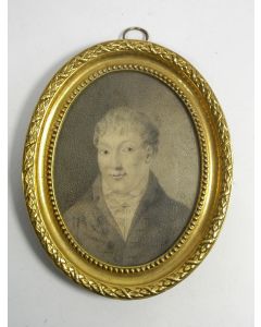 Miniatuur portret in lijst, ca. 1800