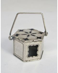 Miniatuur zilveren voetstoof