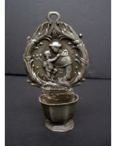 Tinnen wijwaterbak, ca. 1800