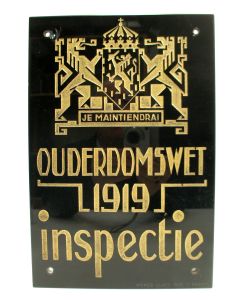 Muurschild, Inspectie Ouderdomswet 1919