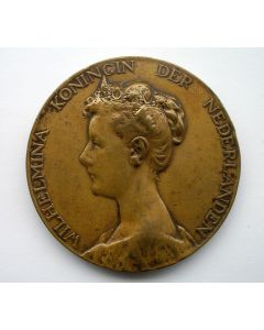 Inhuldigingsmedaille Koningin Wilhelmina 1898
