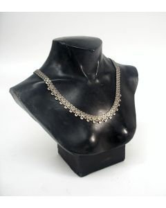 Zilveren design collier